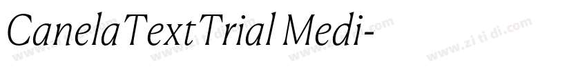 CanelaTextTrial Medi字体转换